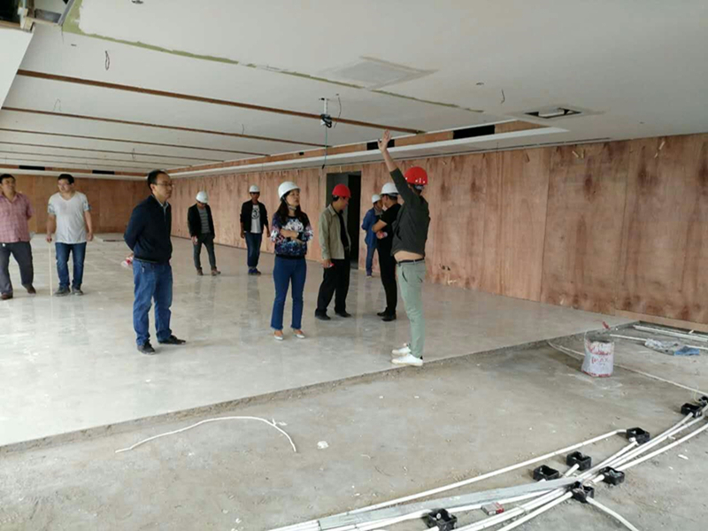 高建公司组织对白沙分院总部办公楼建设质量进行现场排查